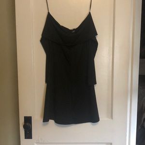 strapless urban outfitters mini black dress